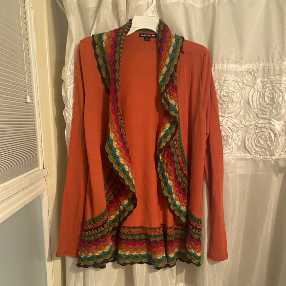 Double Zero Sweaters - Double Zero Crochet Detail Cardigan